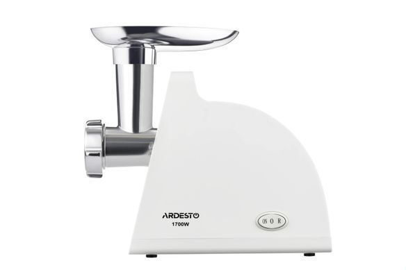 М'ясорубка ARDESTO 1700Вт, продук.-1.6кг/хв, 2 решітки + для ковб., кеббе, пластик, білий (301783) MGL-1730R фото
