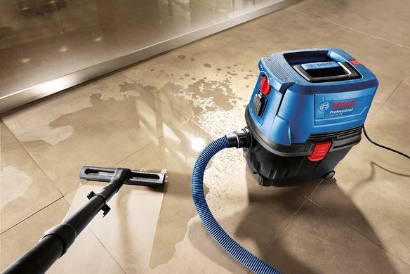 Пилосос професійний Bosch GAS 15 PS, 1100Вт, 220мБар, контейнер 15л, 8кг 0.601.9E5.100 фото