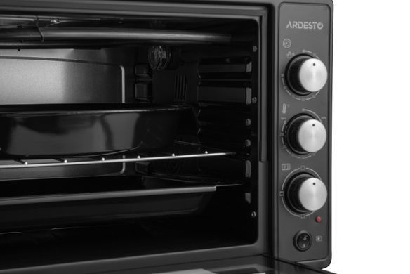 Электропечь ARDESTO 1300Вт, 40л, скрыт.ниж.тен, таймер, подсвеч., конвекция, черный (365773) MEO-N40CB фото