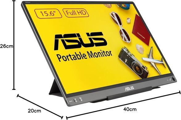 Монітор портативний Asus 15.6" ZenScreen MB16ACE USB-C, IPS, Case (388543) 90LM0381-B04170 фото