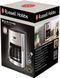 Кофеварка капельная Russell Hobbs Luna Stone, 1.5л, молотая, LED-дисплей, подогрев чашек, черно-серебристый 26990-56