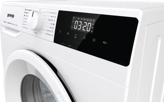 Gorenje Стиральная машина фронтальная, 7кг, 1200, A, 43,5см, дисплей, пар, инвертор, белый WNHPI72SCS фото
