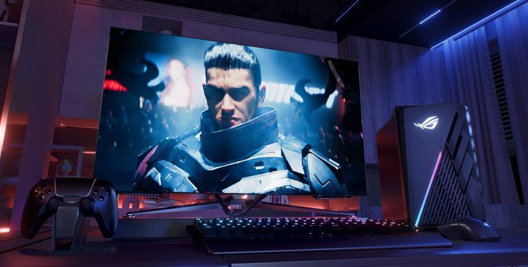ASUS Монитор 41.5" ROG Swift PG42UQ 4xHDMI, DP, 4xUSB, MM, OLED, 3840x2160, 138Hz, 0.1ms, DCI-P3 98%, G-SYNC, HDR10 90LM0850-B01170 фото