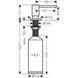 Дозатор для мийних засобів Hansgrohe A41, 500мл, сталевий (352140)