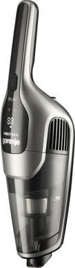 Пилосос Gorenje безпровідний, 132Вт, конт пил -0,6л, автон. робота до 55хв, вага-2,9кг, НЕРА, 2насадки, сірий (387761) SVC216110FSIIBKA фото