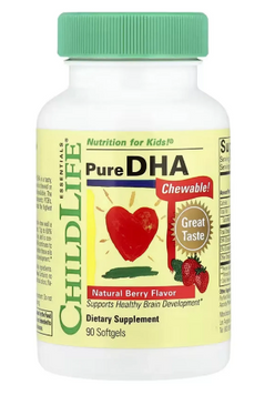 Чистая ДГК (Pure DHA) 30 мг 90 капсул с ягодным вкусом