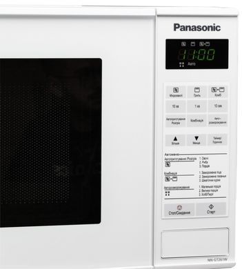 Panasonic Мікрохвильова піч, 20л, 800Вт, гриль, дисплей, білий (243556) NN-GT261WZPE фото