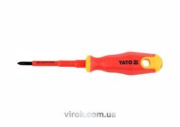 Викрутка хрестова діелектрична ізольована YATO : PH1 x 80 мм. VDE до 1000V