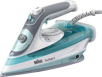 Braun Праска TexStyle 5, 2700Вт, 300мл, паровий удар -190гр, керам. підошва, біло-зелений (376423) SI5017GR фото