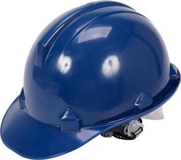 Каска для защиты головы VOREL синяя из материала HDPE