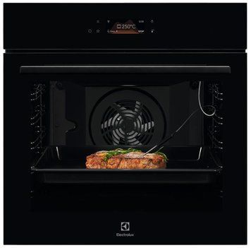 Electrolux Духовой шкаф электрический, 72л, A+, дисплей, конвекция, пиролиз, телескопические направляющие, черный KOEBP39WZ фото