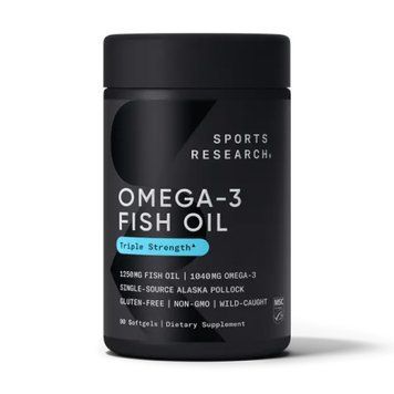 Рыбий жир тройной силы (Omega-3 Fish Oil Triple Strength) 1250 мг 90 капсул