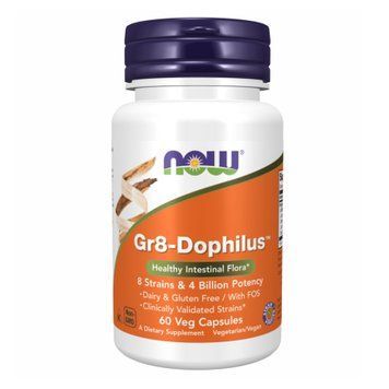 Пробиотики и пребиотики NOW Gr8-Dophilus 4 billion, 60 вегакапсул