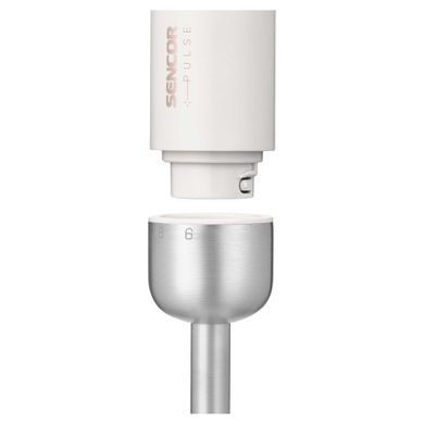 Блендер Sencor погружной Pulse, 180Вт, 4в1, чаша-700мл, беспроводной, USB-C, капучинатор, бело-розовый (391979) SHB9130WH фото