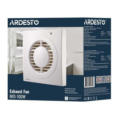 Витяжний вентилятор Ardesto BFO-100W (371062)