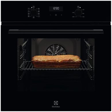 Electrolux Духова шафа електрична, 65л, A, дисплей, конвекція, телескопічні напрямні, чорний (362597) EOF5C50BZ фото