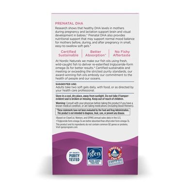 Prenatal DHA - 90 softgels Unflavored Nordic Naturals / ДГК для беременных (Без вкуса)