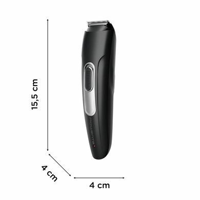 Триммер Rowenta Stylis Easy, для бороды и усов, сеть+акум., насадок-2, сталь, черный