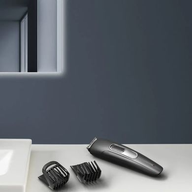 Триммер Rowenta Stylis Easy, для бороды и усов, сеть+акум., насадок-2, сталь, черный