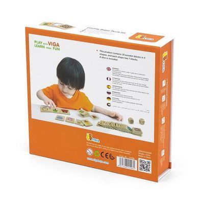 Деревянный пазл-игра Viga Toys Изучаем формы (44506) dt_9115 фото