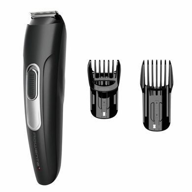 Триммер Rowenta Stylis Easy, для бороды и усов, сеть+акум., насадок-2, сталь, черный