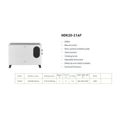 Конвектор електирчний NDK20-21AF