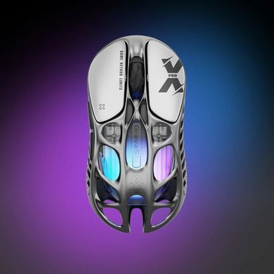 Мышь GravaStar Mercury X Pro, 8K, BT/WL/USB-A, RGB, сірий GSXPRO_GRY фото