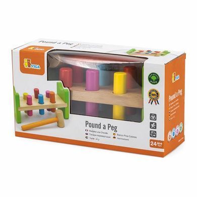 Деревянная стучалка Viga Toys Гвоздики (50827) dt_79232 фото