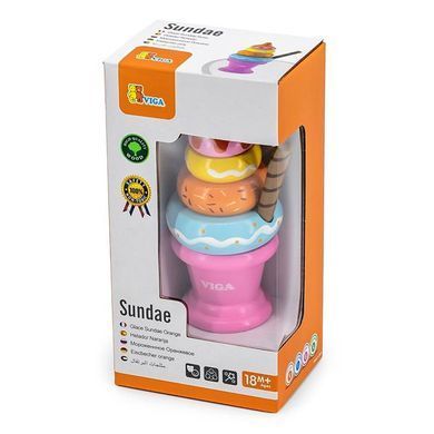 Деревянная пирамидка Viga Toys Мороженое розовый (51321) dt_9544 фото