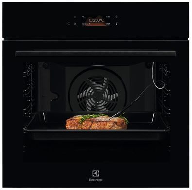 Electrolux Духовой шкаф электрический, 72л, A+, дисплей, конвекция, пиролиз, телескопические направляющие, черный KOEBP39WZ фото
