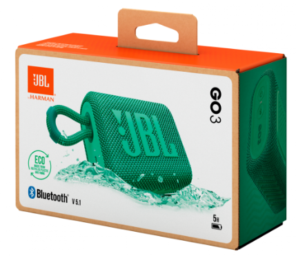 Портативная акустика JBL GO 3 Eco зеленый (JBLGO3ECOGRN) JBLGO3ECOGRN фото