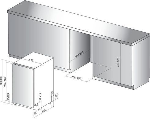 Hotpoint Посудомоечная машина встраиваемая, 10компл. HSIO3O23WFE HSIO3O23WFE фото