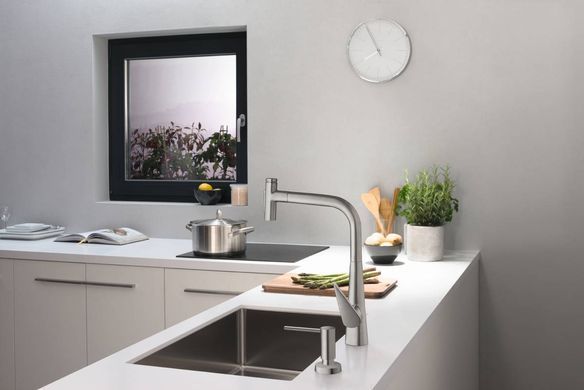 Дозатор для мийних засобів Hansgrohe A51, 500мл, хром (352141)