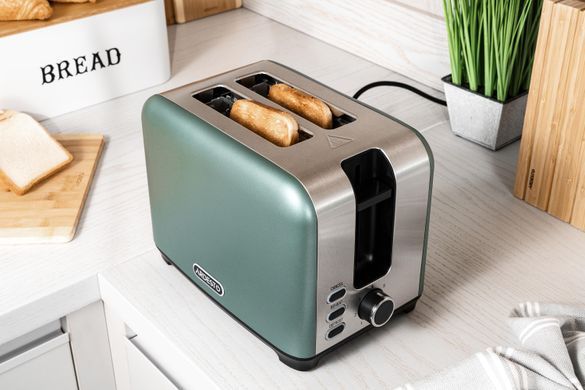 Тостер ARDESTO Mint Harmony T-F400G 800Вт, металл, мятный+серебристый (354619) T-F400G фото