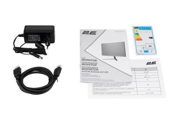 2E Монитор 21.5" A2222B D-Sub, HDMI, MM, VA, 75Hz 2E-A2222B-01.UA фото