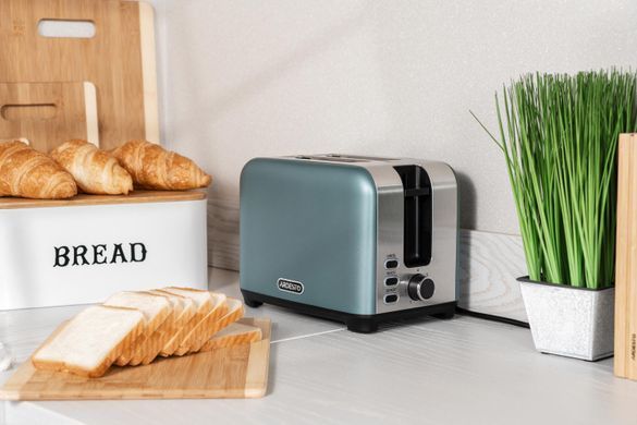 Тостер ARDESTO Mint Harmony T-F400G 800Вт, металл, мятный+серебристый (354619) T-F400G фото