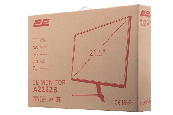 2E Монитор 21.5" A2222B D-Sub, HDMI, MM, VA, 75Hz 2E-A2222B-01.UA фото