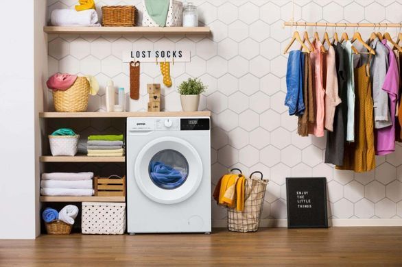 Gorenje Стиральная машина фронтальная, 6кг, 1000, C, 43.5см, дисплей, пар, инвертор, белый WNHPI60SCS фото