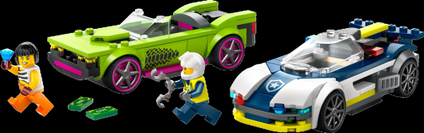 Конструктор LEGO City Преследование маслкара на полицейском автомобиле 213 деталей (60415)