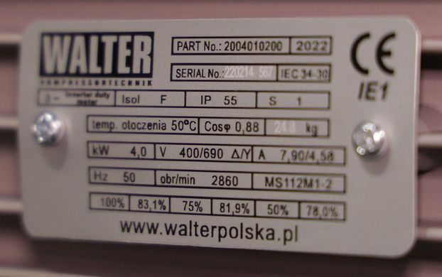 Компрессор поршневой WALTER GK 630-4,0/270 P GK 630-4,0/270 P фото