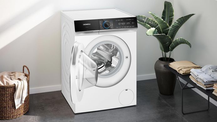 Siemens Пральна машина фронтальна, 10кг, 1600, A+++, 60см, дисплей, Home Connect, I-Dos, білий (375390) WG56B2A0UA фото