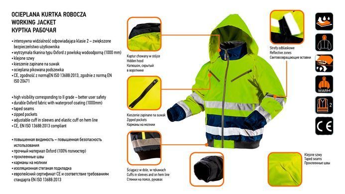 Куртка робоча утеплена Neo Tools 81-710-XL