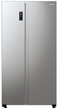 Gorenje Холодильник SBS 179х67х92см, 2 двері, 356( 191)л, А++, NF+, Інв. , зона св-ті, зовн. диспл, матовий сірий (365420) NRR9185EAXL фото