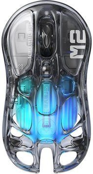 Мышь GravaStar Mercury M2, BT/WL/USB-A, RGB, чорно-прозорий GRAVASTARM2_XTAL_BLK фото