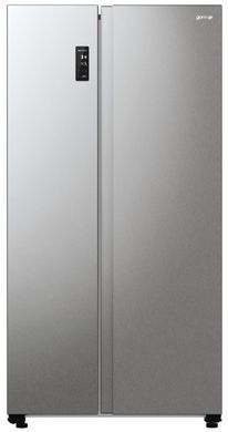 Gorenje Холодильник SBS 179х67х92см, 2 двері, 356( 191)л, А++, NF+, Інв. , зона св-ті, зовн. диспл, матовий сірий (365420) NRR9185EAXL фото