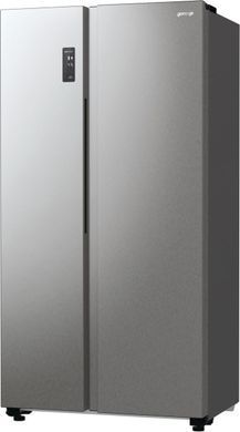 Gorenje Холодильник SBS 179х67х92см, 2 двері, 356( 191)л, А++, NF+, Інв. , зона св-ті, зовн. диспл, матовий сірий (365420) NRR9185EAXL фото