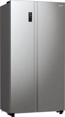 Gorenje Холодильник SBS 179х67х92см, 2 двері, 356( 191)л, А++, NF+, Інв. , зона св-ті, зовн. диспл, матовий сірий (365420) NRR9185EAXL фото