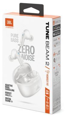 Навушники JBL TUNE BEAM 2 White (JBLTBEAM2WHT) (7065582) JBLTBEAM2WHT фото
