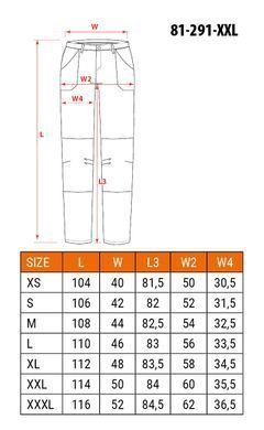 Робочі штани NEO TOOLS 81-291 OUTDOOR, гірчичні, 4-Way Stretch XXL