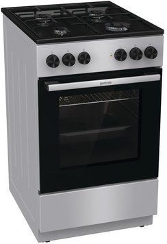 Gorenje Плита MEK3011SB/комбінована/електропідпал/емальовані решітки/гриль/газ-контроль/50х60/сірий (353028) MEK3011SB фото
